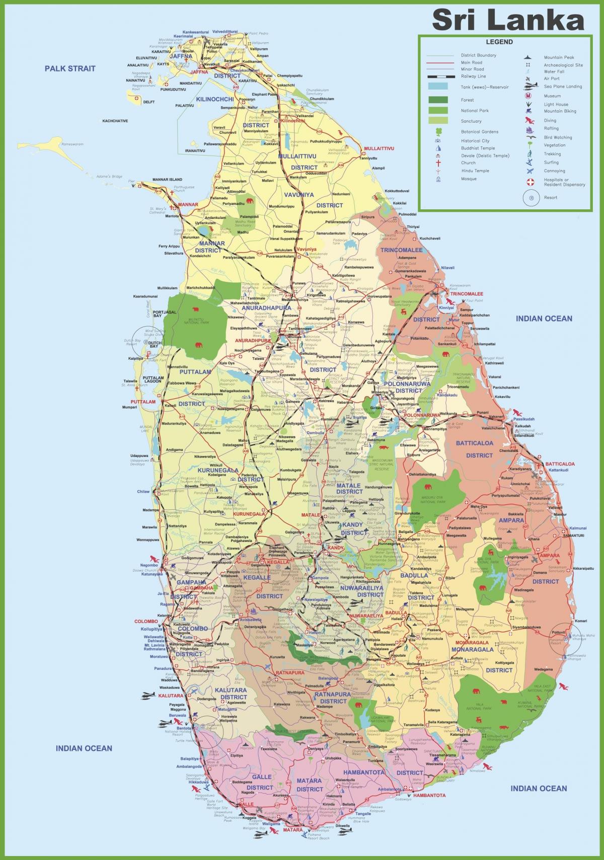 térkép Srí Lanka-i falu
