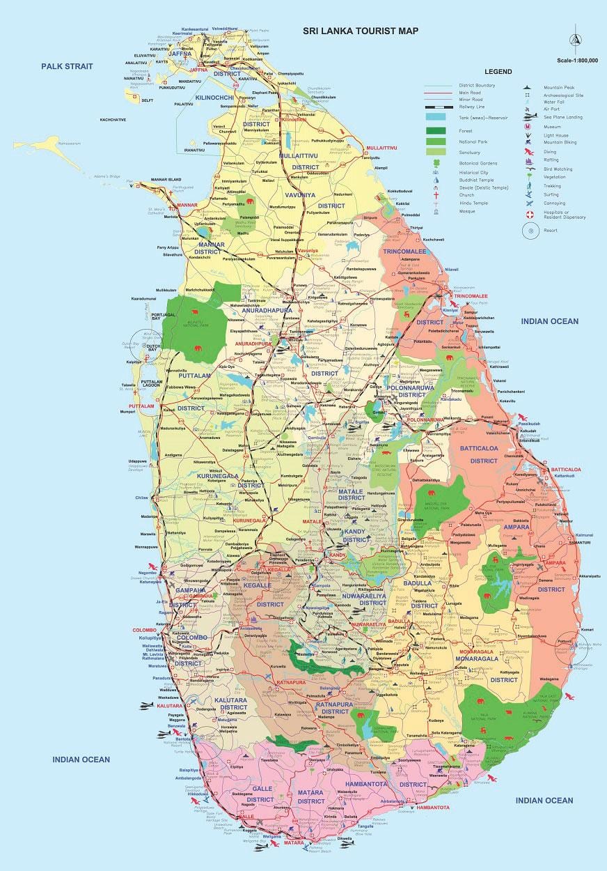 Srí Lanka ampara kerületi térkép