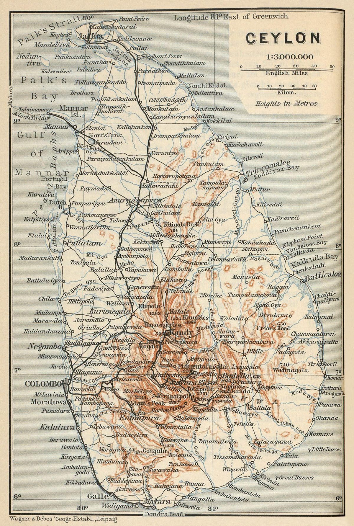 Ceylon térképen