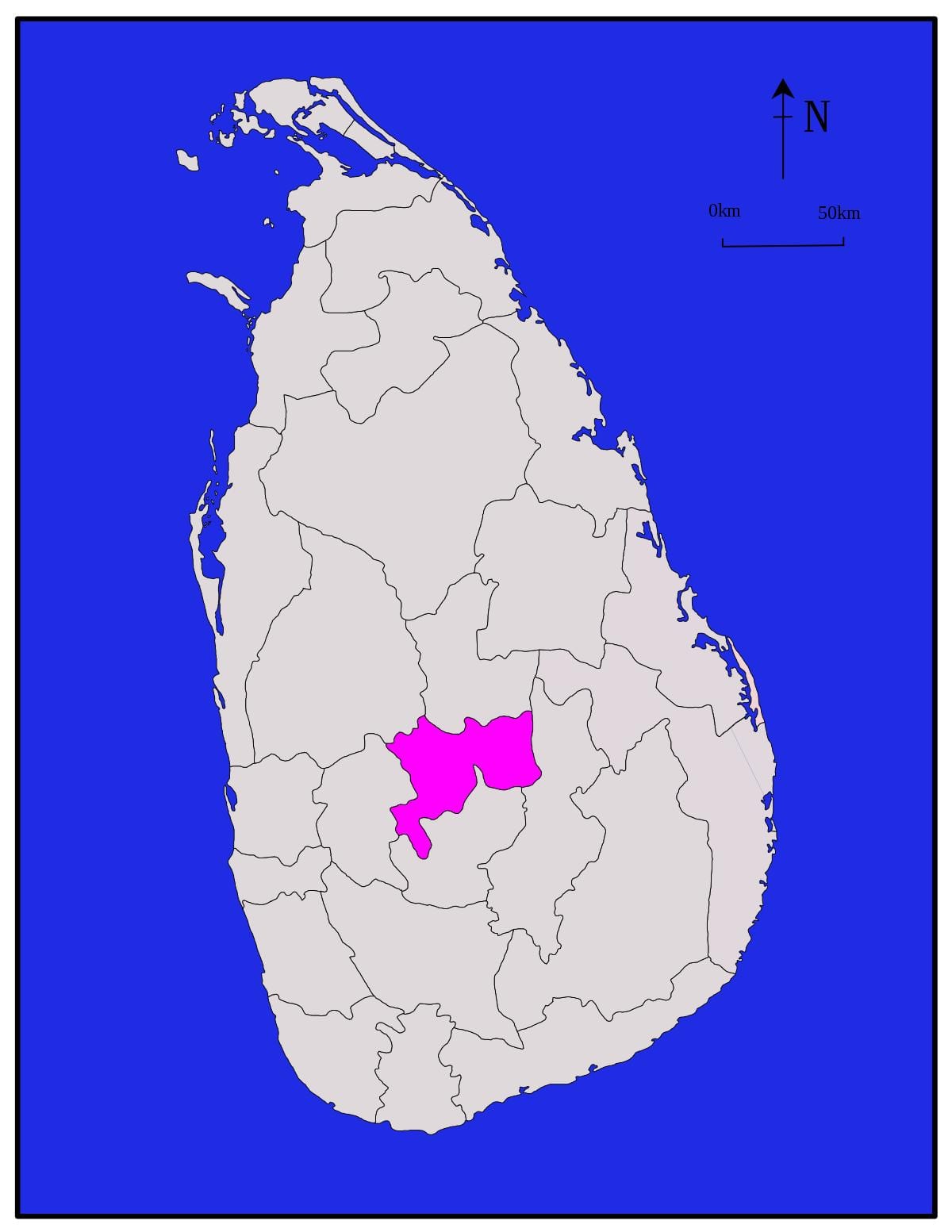 kandy a Srí Lanka-i térkép