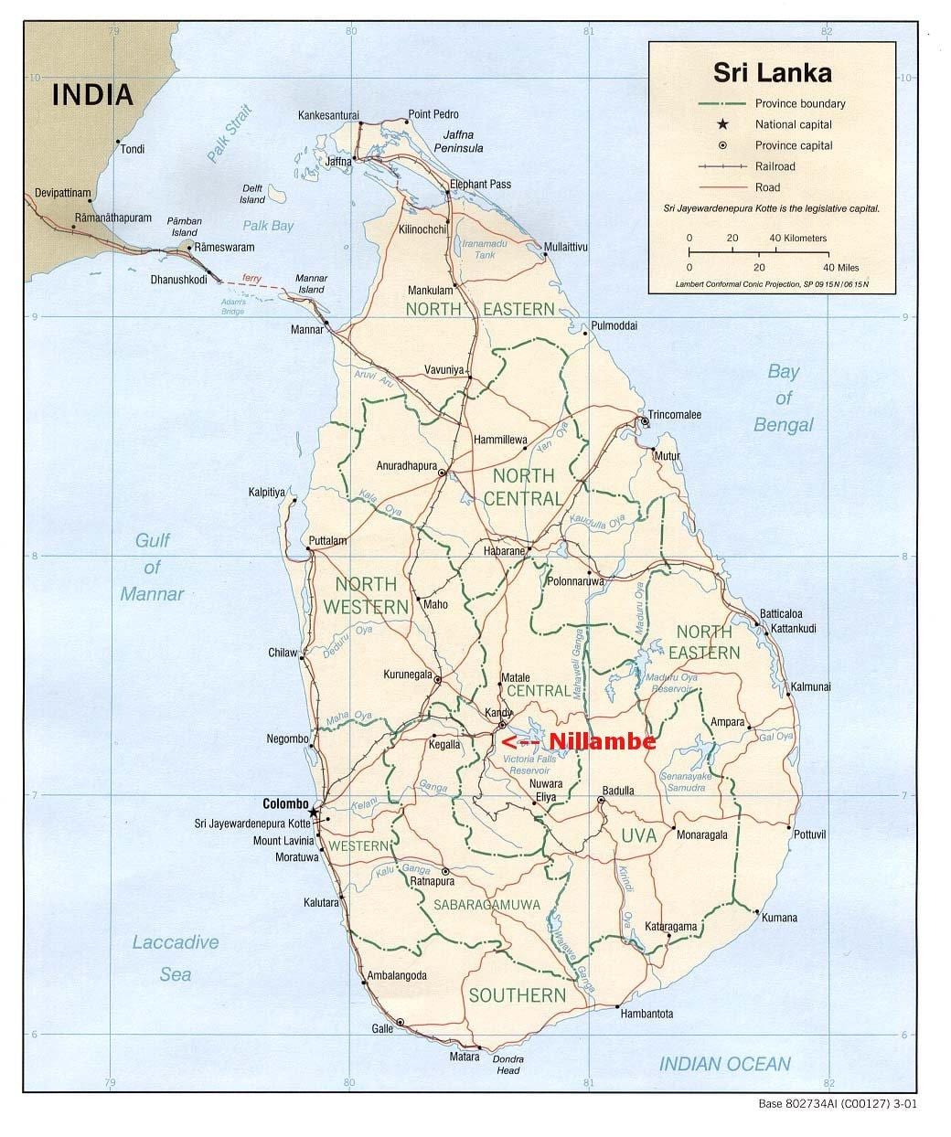 térkép Srí Lanka-i ház