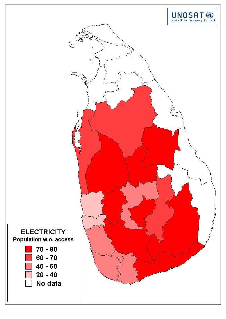 A Sri Lanka-i lakosság térkép