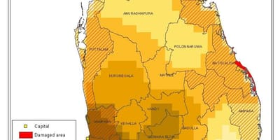 Térkép Srí Lanka-i népsűrűségű