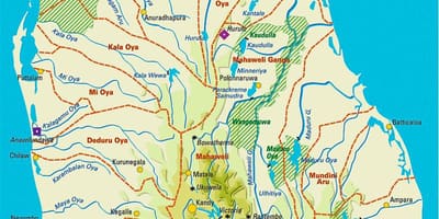 Térkép Srí Lanka-i tározó