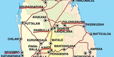 Ella térkép Srí Lankán