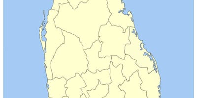 Térkép le dél-Sri Lanka