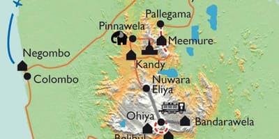 Srí Lanka térkép sigiriya