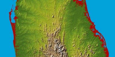 Térkép Srí Lanka 3d