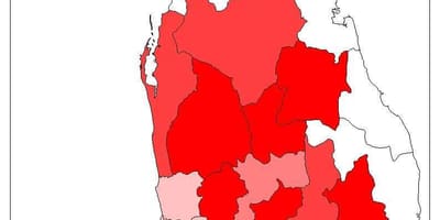 A Sri Lanka-i lakosság térkép