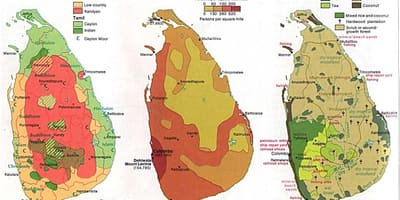 Térkép Srí Lanka mezőgazdaság