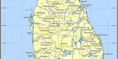 Térkép Srí Lanka-i történelmi helyek