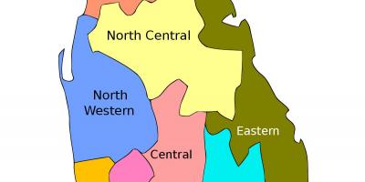 A Sri Lanka-i tartományok térkép