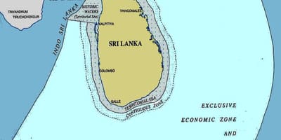 Térkép Srí Lanka-tenger