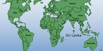 A világ térképe Srí Lankán