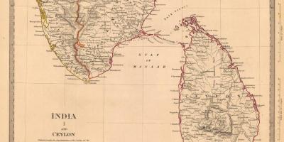 Régi Ceylon térkép