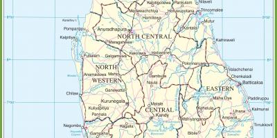 Egy térkép Srí Lankán