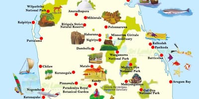 Térkép unawatuna Srí Lankán